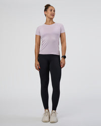 Woman wearing AeroFLX+ Seamless Tee - Fair Orchid/Fair Orchid | Model:Abbey | Size:S | Thumbnail Index: 4