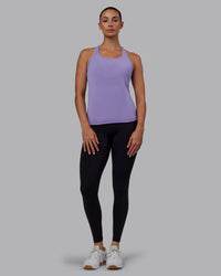 Woman wearing AeroFLX+ Seamless Tank - Dahlia Purple Marl | Thumbnail Index: 5