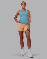 Woman wearing AeroFLX+ Seamless Tank - Retro Blue/Retro Blue | Model:Charlize | Size:S | Thumbnail Index: 6