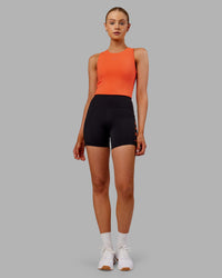 Woman wearing Base Tank - Ultra Orange | Model:Ella | Size:S | Thumbnail Index: 4