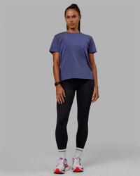 Woman wearing Love The Run FLXCotton Tee - Future Dusk-Galactic Lilac | Thumbnail Index: 4