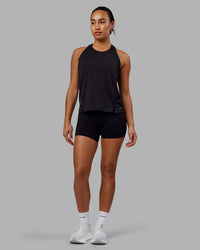 Woman wearing Pace Running Tank - Black | Thumbnail Index: 5