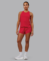 Woman wearing Pace Running Tank - Scarlet | Thumbnail Index: 5