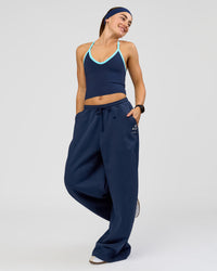 Woman wearing Zola Wide Leg Lounge Pant - Future Navy | Model:Grace | Size:S | Thumbnail Index: 6