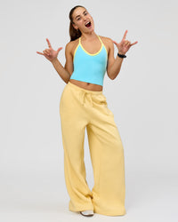 Woman wearing Zola Wide Leg Lounge Pant - Lemon | Model:Grace | Size:S | Thumbnail Index: 7