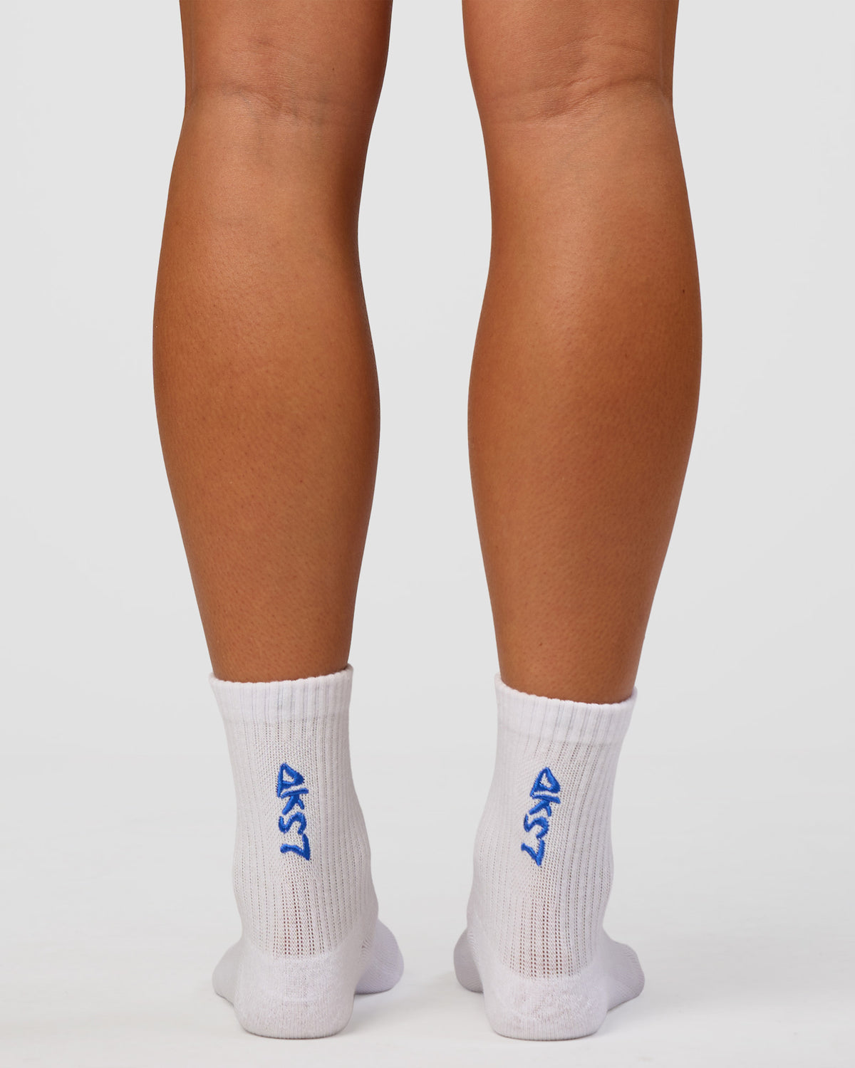 Set The Standard Quarter Socks - White-Electric Indigo