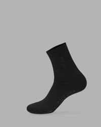 Signal Pilates Crew Grip Socks 2.0 - Black-Black | Thumbnail Index: 0