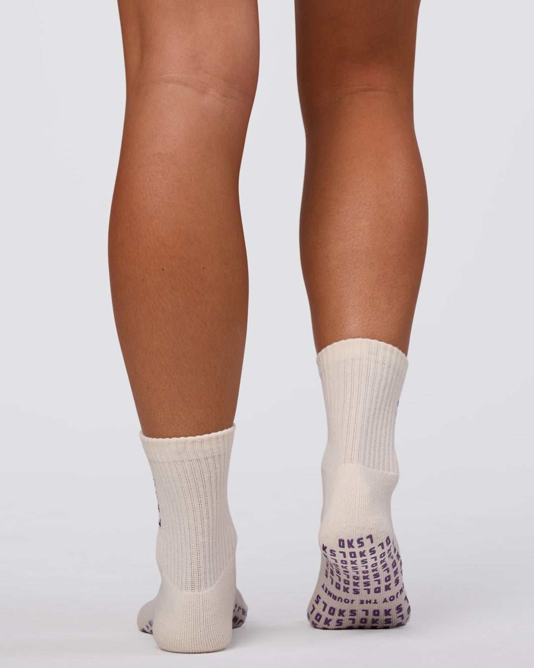 Signal Pilates Crew Grip Socks 2.0 - Off White-Fresh Purple - view 2