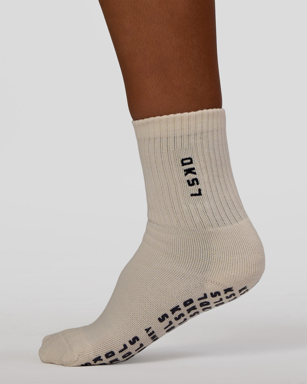 Signal Pilates Crew Grip Socks 2.0 - Off White-Future Navy - view 2