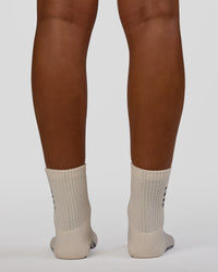 Signal Pilates Crew Grip Socks 2.0 - Off White-Future Navy | Thumbnail Index: 3