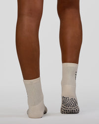 Signal Pilates Crew Grip Socks 2.0 - Off White-Future Navy | Thumbnail Index: 4