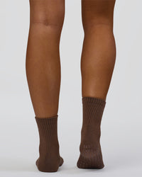 Signal Pilates Crew Grip Socks 2.0 - Hot Chocolate | Thumbnail Index: 4