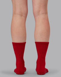 Signal Crew Pilates Grip Sock - Cherry Lacquer-Marshmallow | Thumbnail Index: 3
