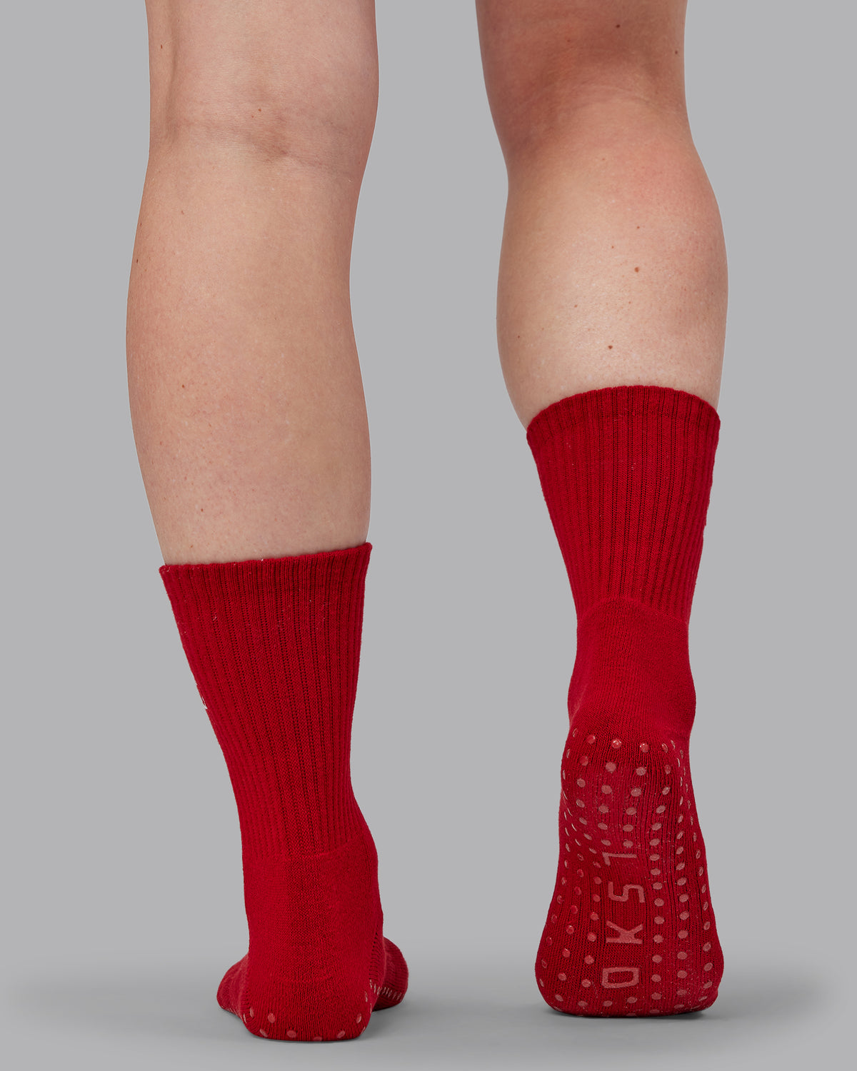 Signal Crew Pilates Grip Sock - Cherry Lacquer-Marshmallow
