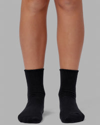 Signal 3 Pack Quarter Socks - Black-Turq-Tang-Pink | Thumbnail Index: 5