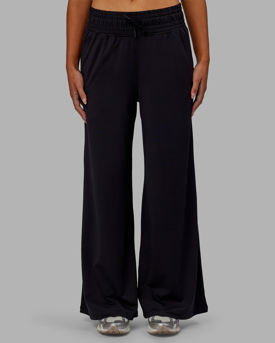 Woman wearing Restore CloudFLX Wide Leg Pants - Black - view 8