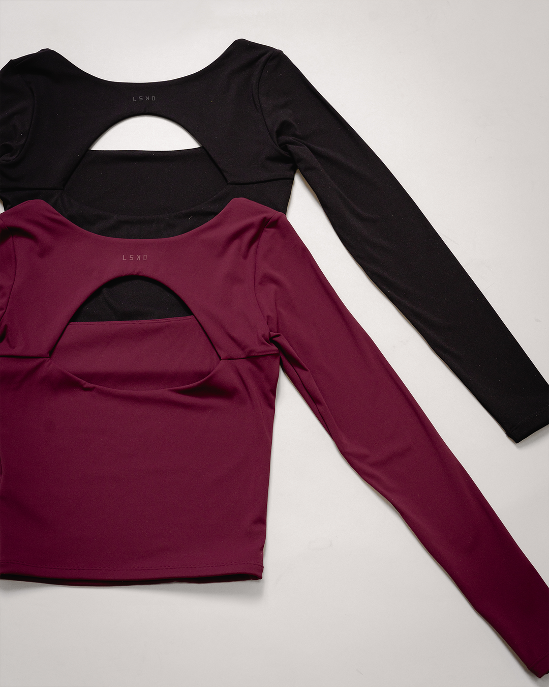 Flatlay Show It Off Long Sleeve Top - Black &amp; Cherry Lacquer - view 9