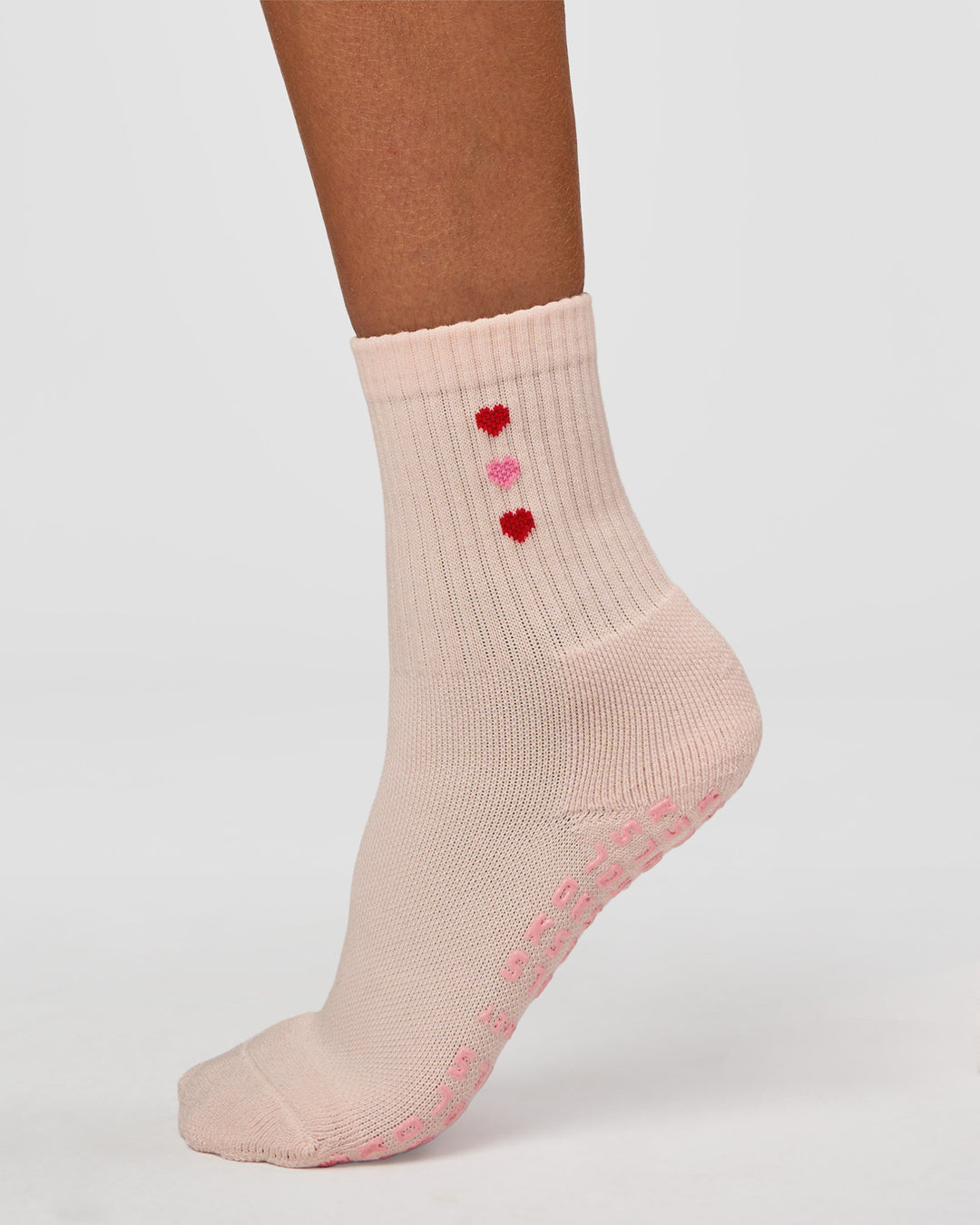 Valentines Pilates Grip Socks - Candy Pink-Flame - view 6