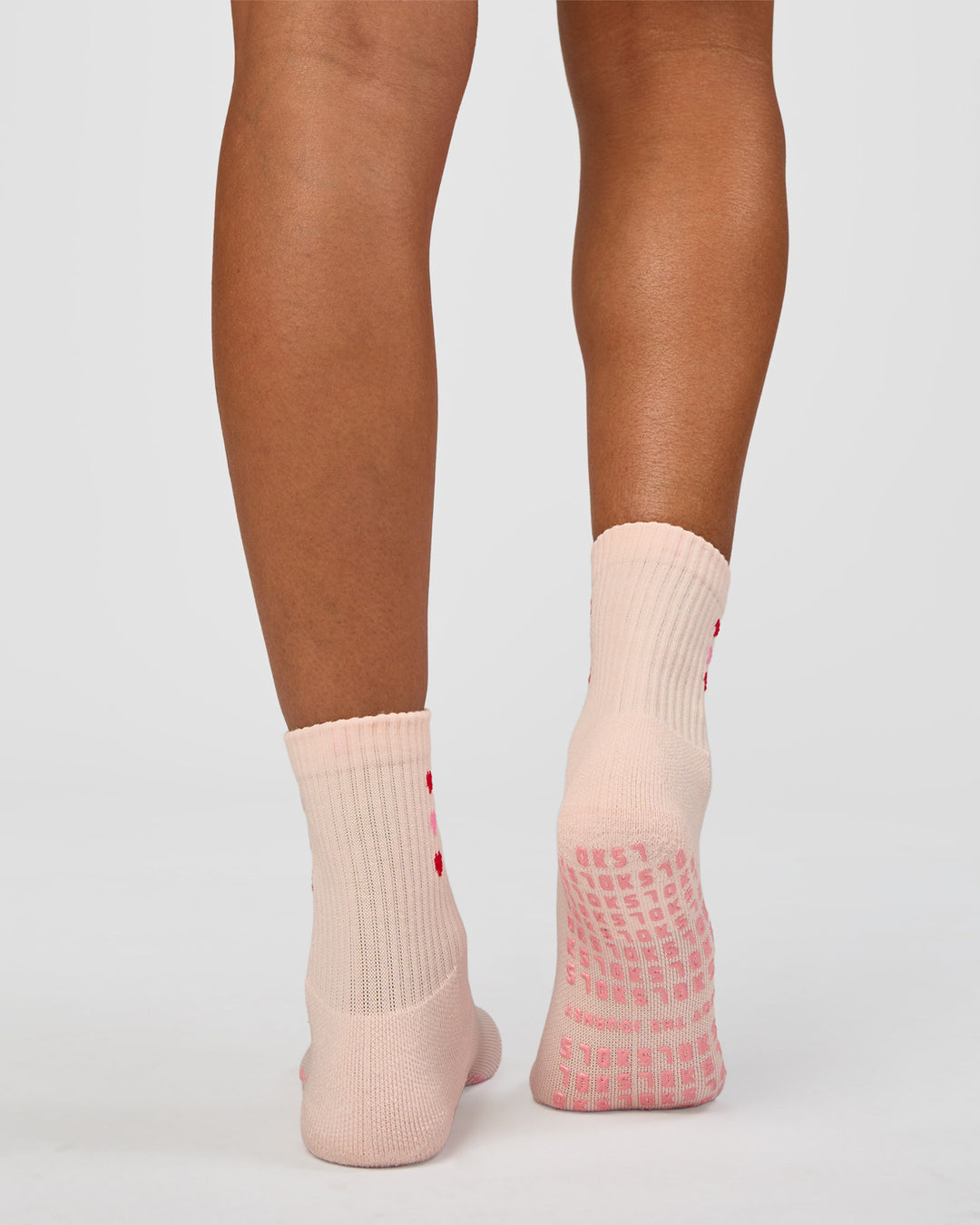 Valentines Pilates Grip Socks - Candy Pink-Flame - view 3