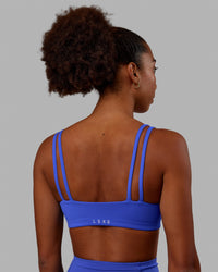 Women Wearing Vogue Sports Bra - Power Cobalt | Thumbnail Index: 5