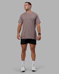Man wearing Base FLXCotton Tee - Greyish Purple | Thumbnail Index: 0