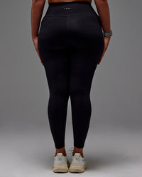 Woman wearing Fusion Ultra High-Rise Full Length Legging Pockets - Black | Model:Aimee | Size:XL | Thumbnail Index: 14