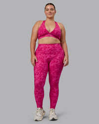 Woman wearing Fusion Ultra High-Rise Full Length Legging Pockets - Strawberry-Lava Lamp | Model:Ella | Size:XL | Thumbnail Index: 6