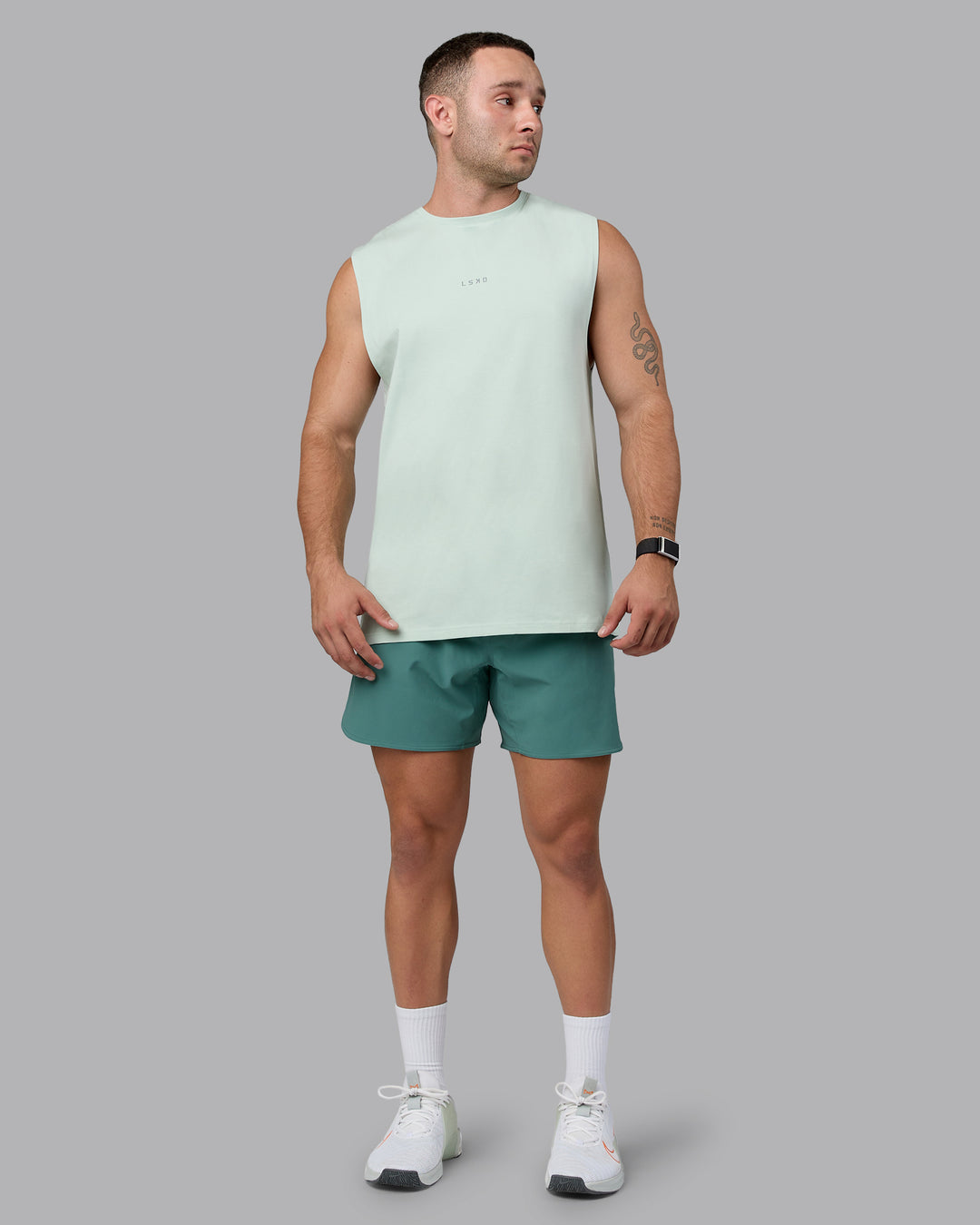 Man wearing Lift 6" Performance Shorts - Sagebrush - view 6
