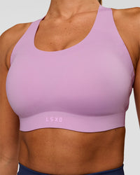 Woman wearing Stability High Support Sports Bra - Light Violet | Model:Charli | Size:XS (A-C Cup) | Thumbnail Index: 2