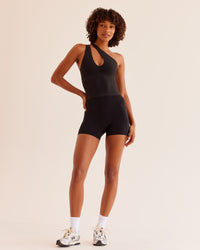 Woman wearing Bend & FLX Plunge Tank - Black | Model:Tomi | Size:XS | Thumbnail Index: 5
