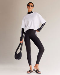Woman wearing Power Ultra High-Rise Full Length Legging - Black | Model:Tali | Size:XS | Thumbnail Index: 5