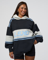 Woman wearing A-Team Oversized Hoodie - Caviar-Open Air | Model:Bianca | Size:XS | Thumbnail Index: 10