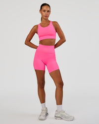 Woman wearing Accelerate Sports Bra - Sugar Plum | Model:Brylee | Size:XS | Thumbnail Index: 3