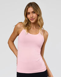 Woman wearing AeroFLX+ Seamless Tank - Marshmallow/Marshmallow | Model:Leilani | Size:XS | Thumbnail Index: 0