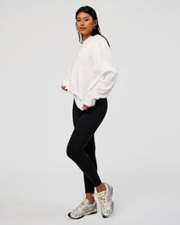 Woman wearing AfterDark ZeroCrease Long Sleeve Tee - White | Model:Loren | Size:XS | Thumbnail Index: 8
