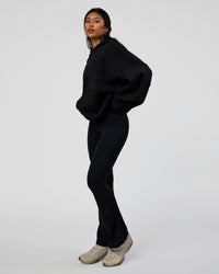 Woman wearing AfterDark ZeroCrease Oversized Hoodie - Black | Model:Loren | Size:XS | Thumbnail Index: 8