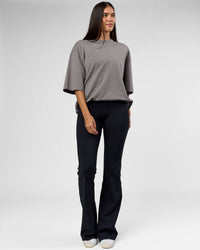 Woman wearing AfterDark ZeroCrease Oversized Tee - Storm Front | Model:Rhylee | Size:XS | Thumbnail Index: 7