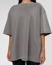 Woman wearing AfterDark ZeroCrease Oversized Tee - Storm Front | Model:Rhylee | Size:XS | Thumbnail Index: 13