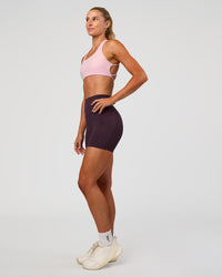 Woman wearing Aspire Sports Bra - Marshmallow | Model:Emelia | Size:XS | Thumbnail Index: 4