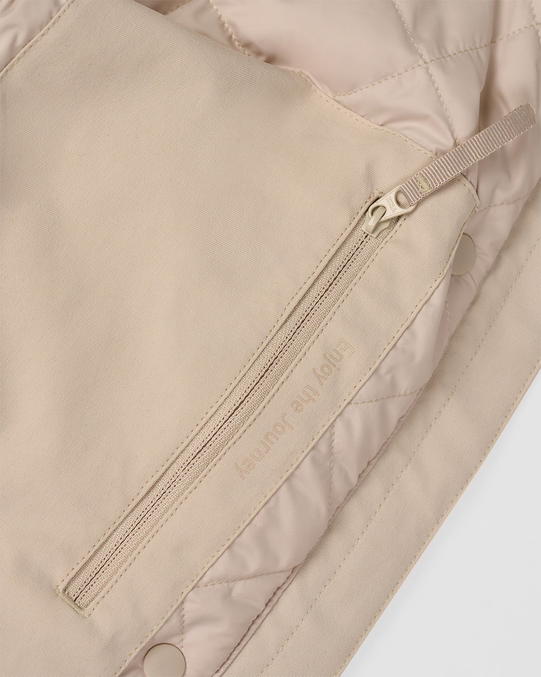 Woman wearing Auxiliary 2.0 Jacket - Shale Beige | Model:Brylee | Size:XS - view 12