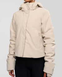 Woman wearing Auxiliary 2.0 Jacket - Shale Beige | Model:Brylee | Size:XS | Thumbnail Index: 10