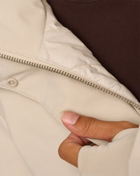 Woman wearing Auxiliary 2.0 Longline Jacket - Shale Beige | Model:Brylee | Size:XS | Thumbnail Index: 8