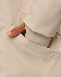 Woman wearing Auxiliary 2.0 Longline Jacket - Shale Beige | Model:Brylee | Size:XS | Thumbnail Index: 7