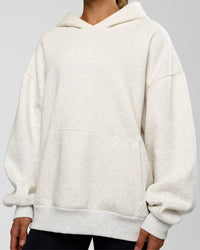 Woman wearing Base Oversized Hoodie - Silver Marl | Model:Maja | Size:XS | Thumbnail Index: 9