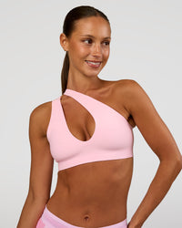 Woman wearing Bend & FLX Plunge Sports Bra - Marshmallow | Model:Brylee | Size:XS | Thumbnail Index: 7