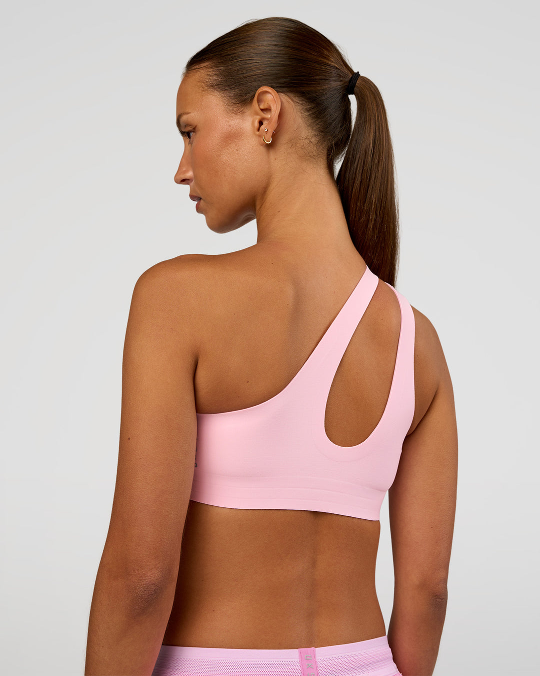 Woman wearing Bend &amp; FLX Plunge Sports Bra - Marshmallow | Model:Brylee | Size:XS - view 5