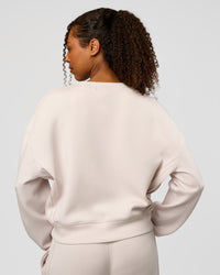 Woman wearing CF Elevate SoftTouch Pintuck Sweater  - Clay | Model:Jordan | Size:XS | Thumbnail Index: 2