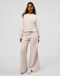 Woman wearing CF Elevate SoftTouch Pintuck Sweater  - Clay | Model:Jordan | Size:XS | Thumbnail Index: 9