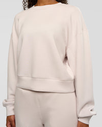 Woman wearing CF Elevate SoftTouch Pintuck Sweater  - Clay | Model:Jordan | Size:XS | Thumbnail Index: 7