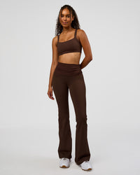 Woman wearing CF Move Through It Sports Bra - Hot Chocolate | Model:Jordan | Size:XS | Thumbnail Index: 5